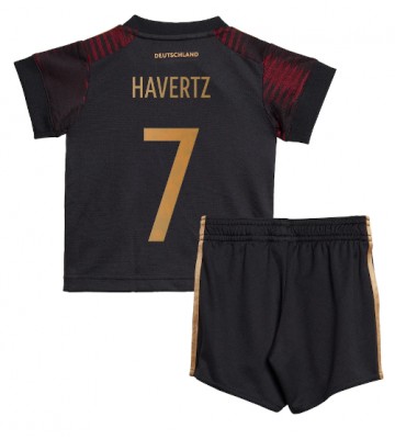 Niemcy Kai Havertz #7 Koszulka Wyjazdowych Dziecięca MŚ 2022 Krótki Rękaw (+ Krótkie spodenki)